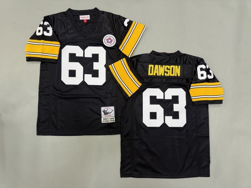 Men 2025 Pittsburgh Steelers #63 Dawson black Throwback Limited NFL Jersey style 002